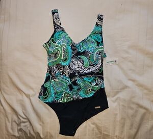 Paisley Print One-Piece Swimsuit